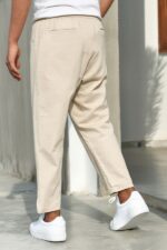 Sarouel Jean stretch drop beige qaba'il – Image 2