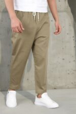 Sarouel jean stretch drop kaki qaba'il