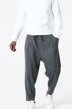 Sarouel classik flanel gris foncé qaba'il
