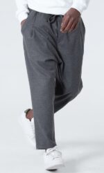 Sarouel classik flanel gris foncé qaba'il – Image 4