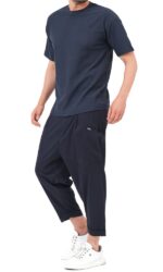 t-shirt waffle bleu qaba'il – Image 3