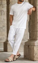 t-shirt waffle ecru qaba'il