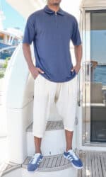 Sarouel Pantacourt Classik Tencel Crème Homme Qaba'il – Image 4