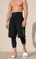 Short de Bain Homme Noir Swimshort Qaba’il