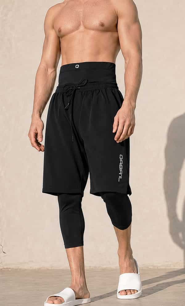 swimshort noir (3) (2) Short de Bain Homme Noir Swimshort Qaba’il – Image 1