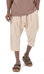 Sarouel Pantacourt Classik Tencel Beige Homme Qaba'il – Image 7