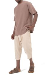 Sarouel Pantacourt Classik Tencel Beige Homme Qaba'il – Image 6
