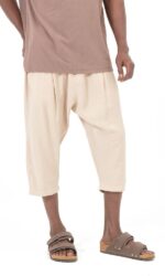 Sarouel Pantacourt Classik Tencel Beige Homme Qaba'il – Image 5