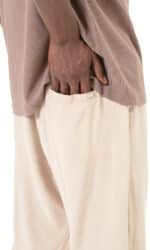 Sarouel Pantacourt Classik Tencel Beige Homme Qaba'il – Image 3