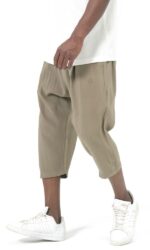 Sarouel Pantacourt Classik Tencel Kaki Homme Qaba'il – Image 3