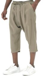 Sarouel Pantacourt Classik Tencel Kaki Homme Qaba'il – Image 4