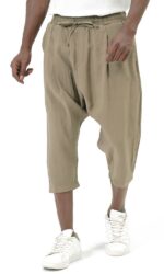 Sarouel Pantacourt Classik Tencel Kaki Homme Qaba'il – Image 5