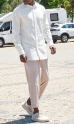 Chemise Design Beige Homme Qaba’il – Image 2